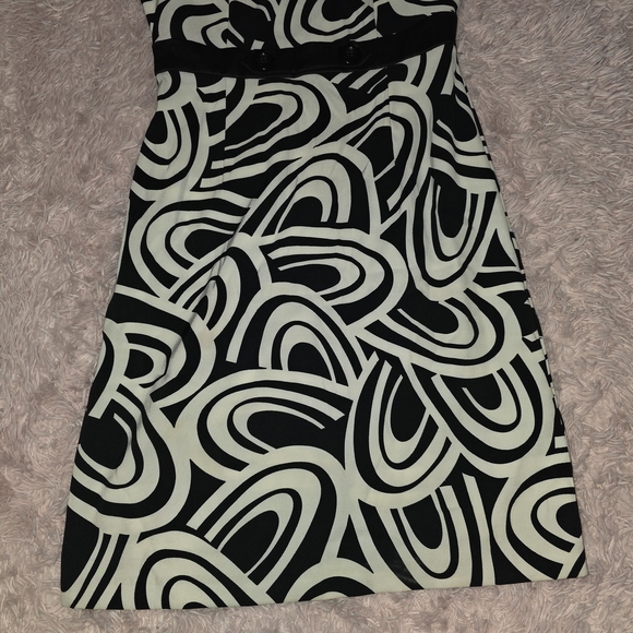 Maurices Black and White Swirl Midi Dress - Picture 3 of 5